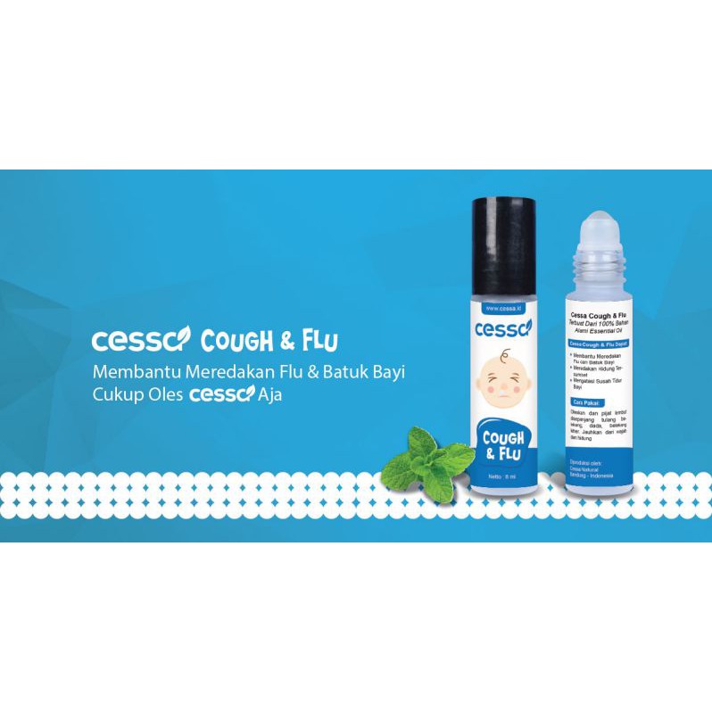 Cessa Cough N Flu (0-2th) Essential Oil Pereda Batuk &amp; Pilek Bayi Aromaterapi Alami Oles Baby