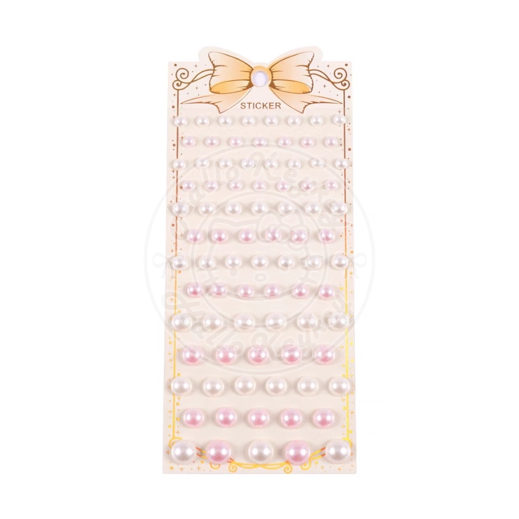 

stiker deco mutiara pink white mix