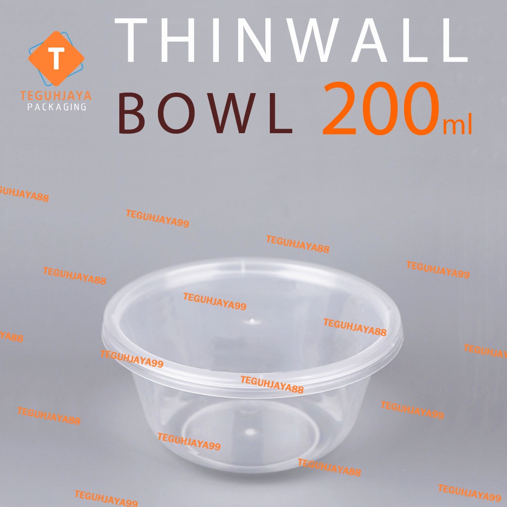 LUX Thinwall Bowl 200ml Food Container Kotak Makan Plastik Bundar