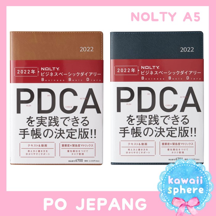 

[RESTOCK] Noritsu NOLTY Notebook A5 Weekly Business Basic Diary | Planner Nolty - Blue