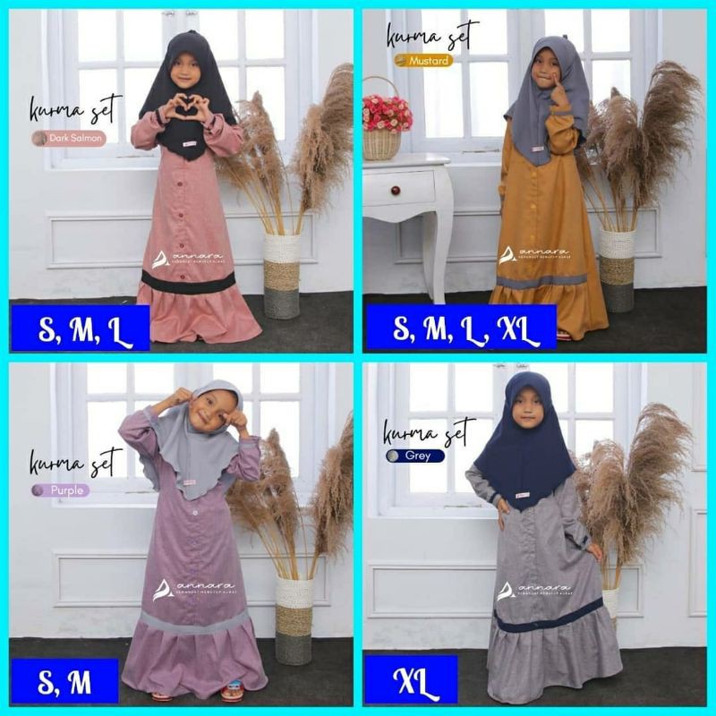 Kurma set anak ORI by Annara Hijab