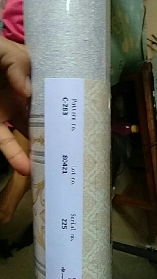 Sale!!! Wallpaper Krem Biru Garis Klasik Embossed, Bukan Sticker