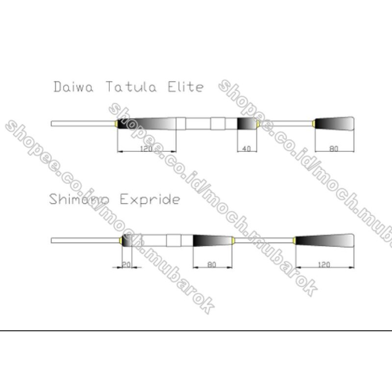 Reel Seat Komplit Set Custom Japan Style
