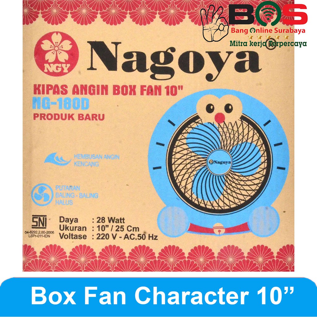 Kipas Angin Meja NAGOYA NG-180 Karakter Kipas Meja 10 Inch