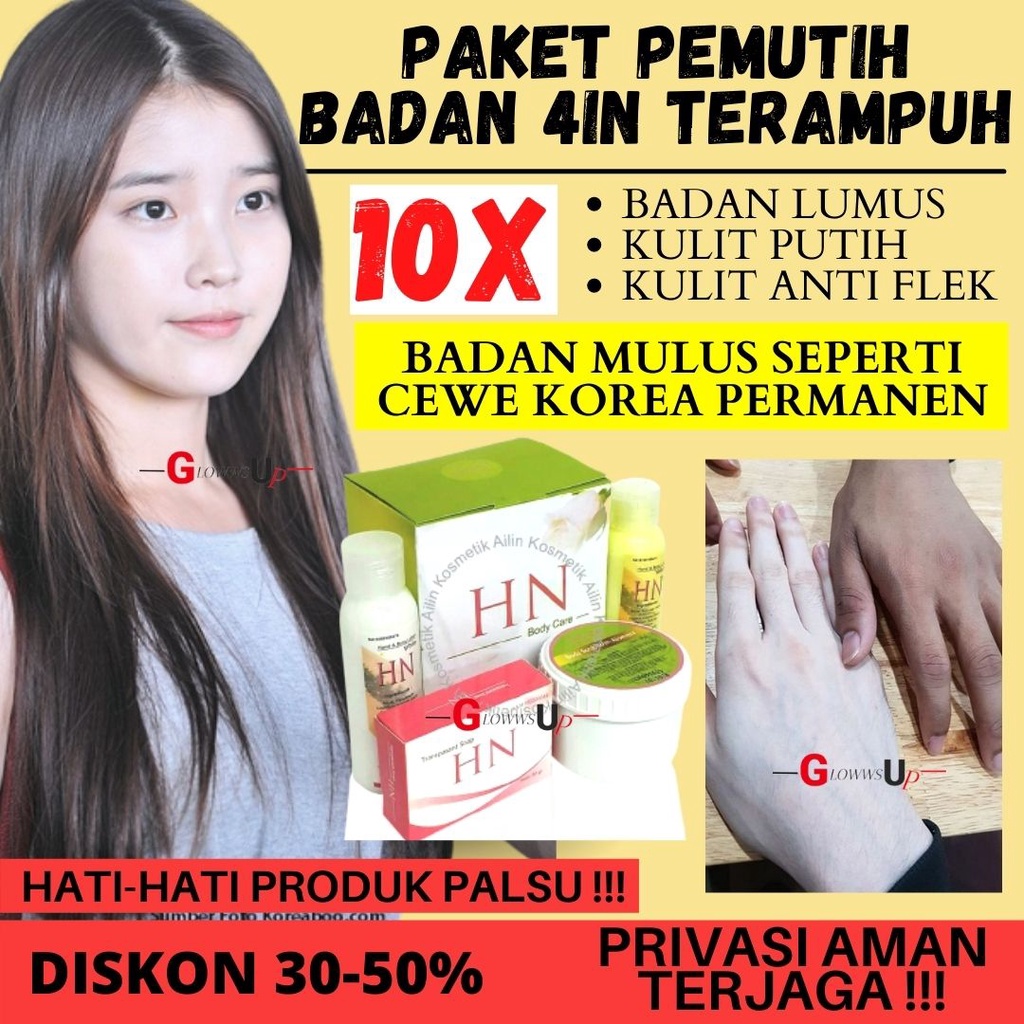 PAKET BODY CARE HN BODY CARE 4IN1 BPOM PEMUTIH BADAN PERMANEN PAKET BODY LOTION HN 4IN1 BPOM