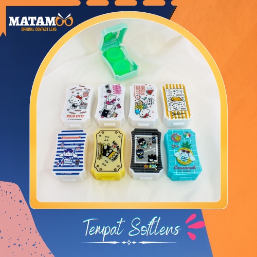 TRAVEL KIT / TEMPAT SOFTLENS MINI / KOTAK SOFTLENS KECIL KACA - WARNA PUTIH RANDOM