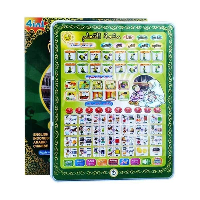 M104 MAINAN ANAK PLAYPAD MUSLIM LED 4 BAHASA MURAH ( IPAD ARAB ANAK )