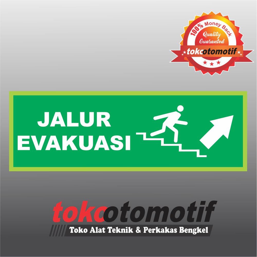

Sticker Safety Sign K3 Tanda Arah Jalur Evakuasi - Panah Atas Kanan