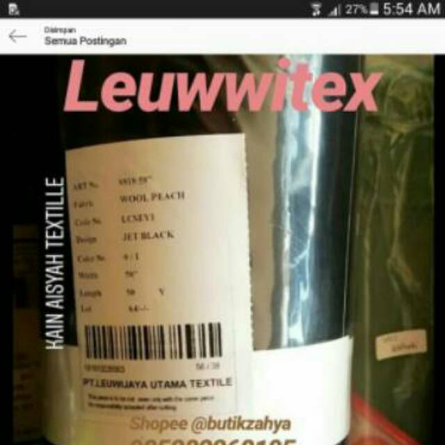 Kain jetblack leuwwitex/ jetblack wolfis butikzahya