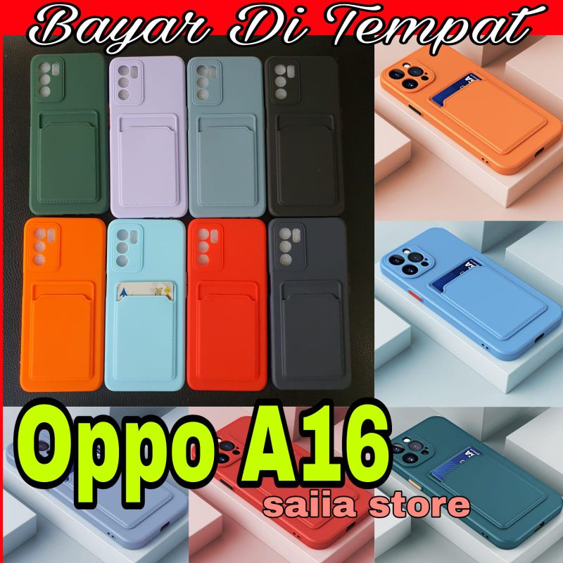 Saiia Store Kesing OPPO A16 Softcase OPPO A16 Silikon OPPO A16 Temperglass OPPO A16 Case Kartu A16