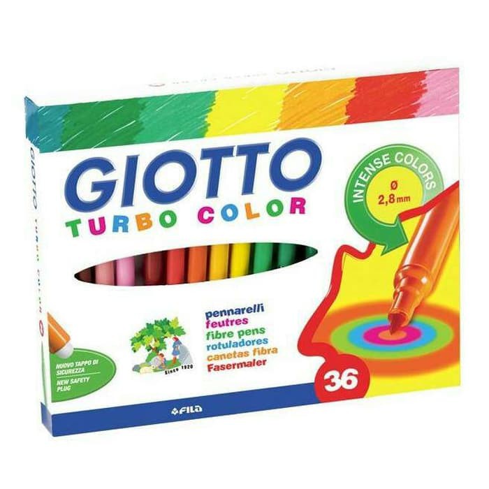 Spidol 36 warna Turbo color GIOTTO promo