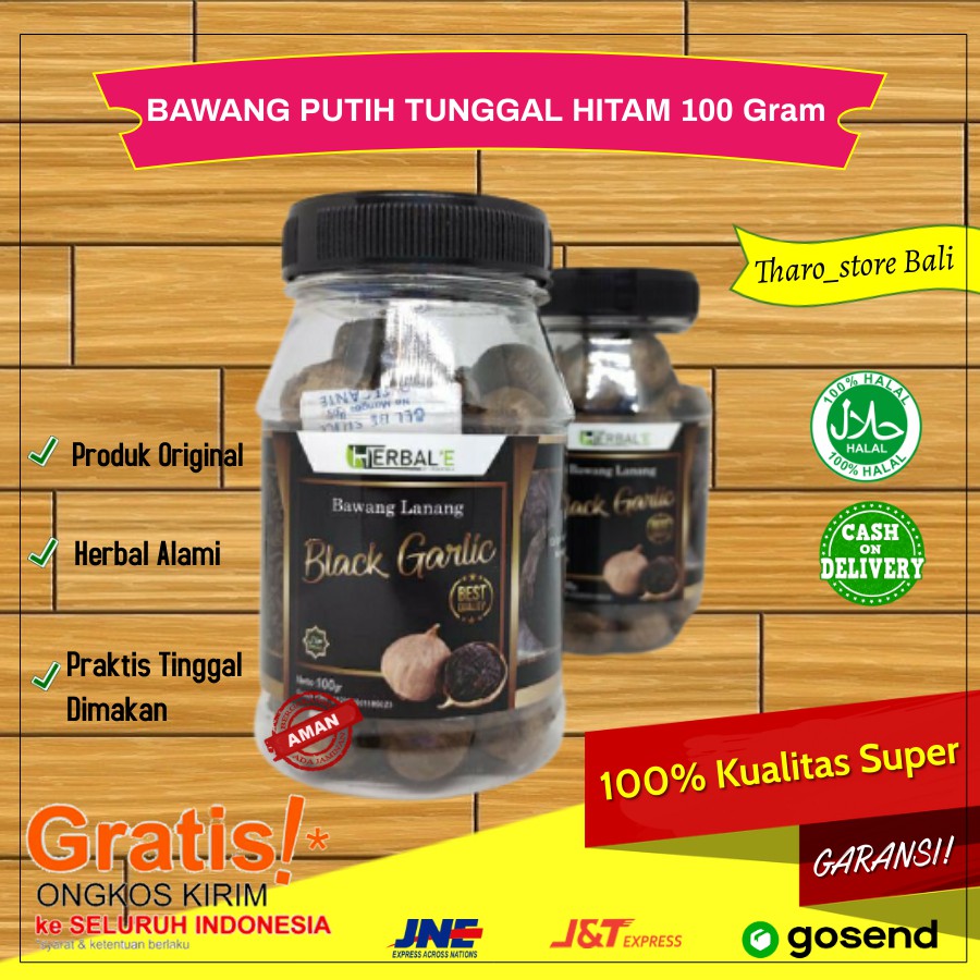 Black Garlic 100 Gram Bawang Putih Tunggal Lanang Hitam Suplemen Kualitas Super Tharo Store Bali