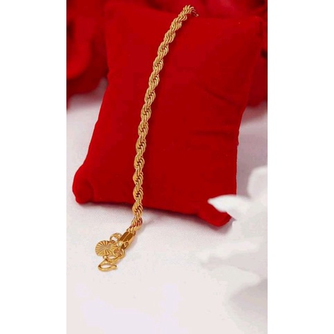 gelang tangan pintal/tali tambang emas bangkok