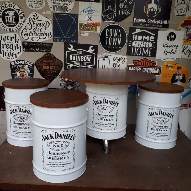 stool | kursi tong | kursi cafe | set 3 kursi 1 meja