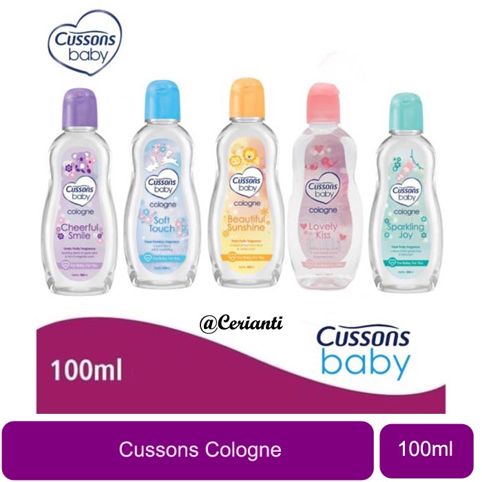 [100ML] [BPOM] CUSSONS BABY COLOGNE 100ML | CUSSON COLOGNE MINYAK WANGI BAYI | LOVELY KISS | CHEEERFUL SMILE_Cerianti