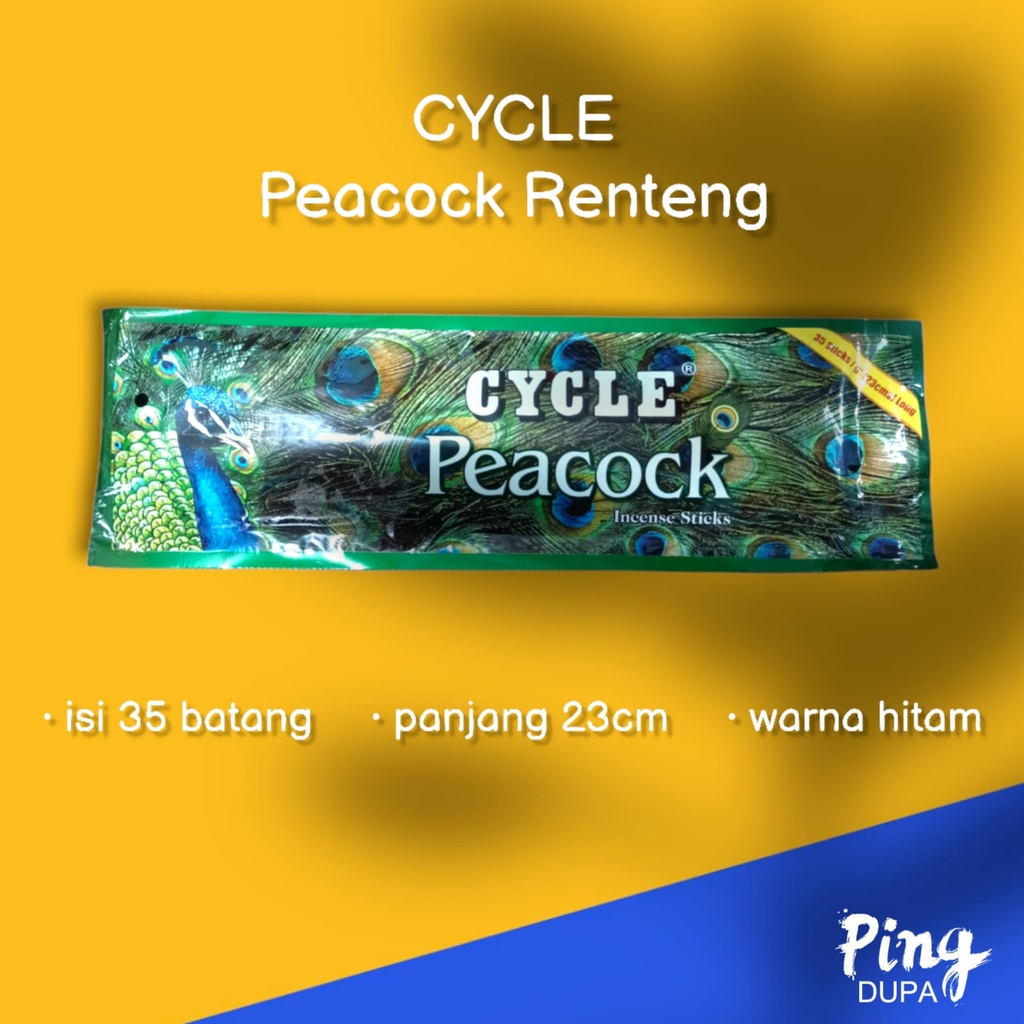 Dupa Merak Hio Peacock Renteng Isi 35 batang By Cycle India