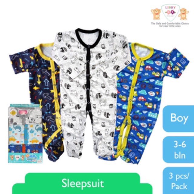 Makassar! LIBBY Premium Sleepsuit 1 PACK ( 3 PCS )