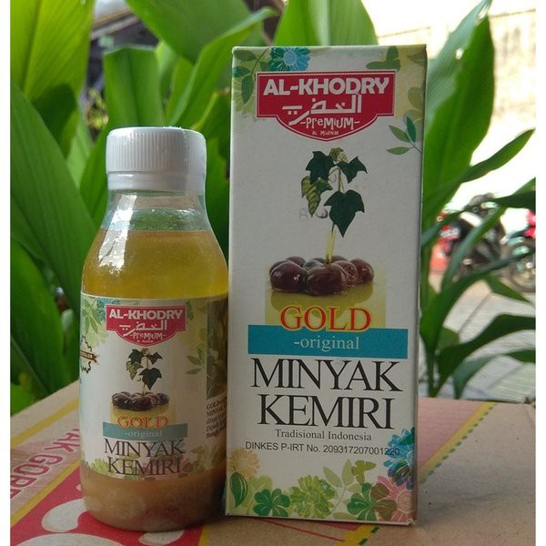 Minyak Kemiri Al khodry GOLD | Obat Herbal Penyubur Dan Penumbuh Rambut Jenggot | 100% Original