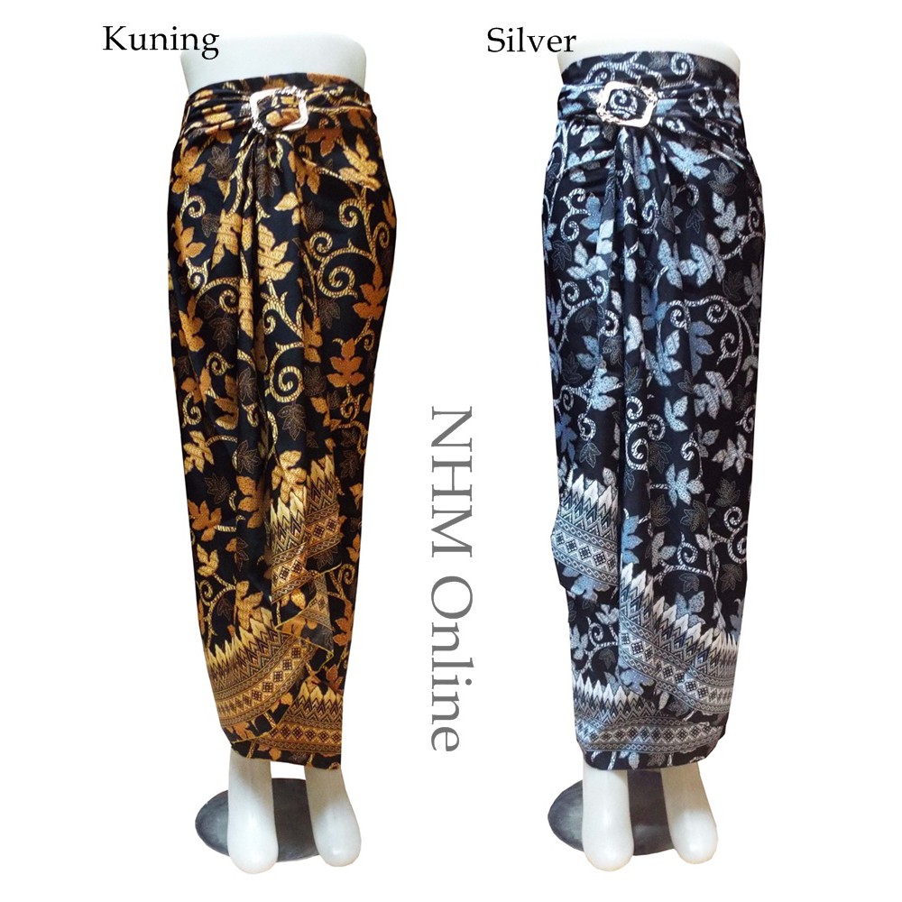 Rok Lilit Serut R020 Motif Bunga Batik Bawahan Kebaya Wanita Dan