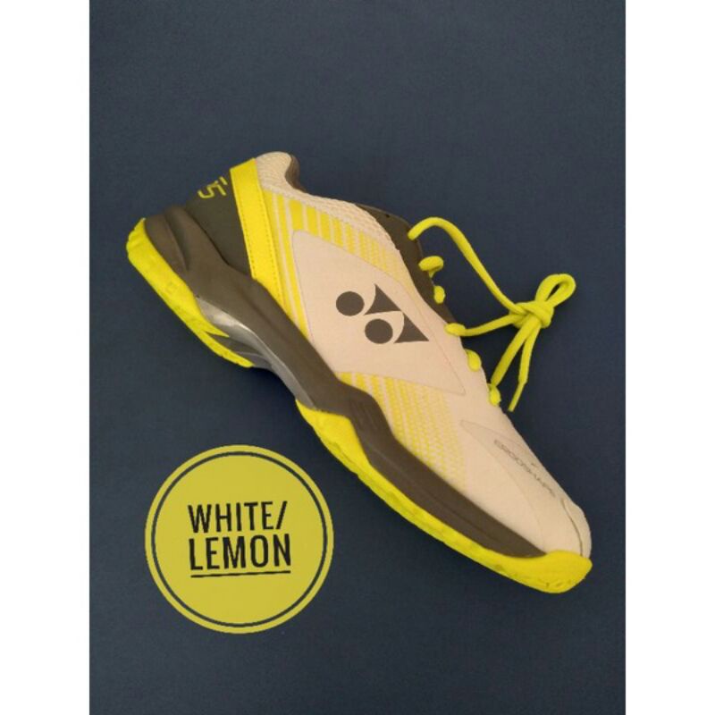 SEPATU BULUTANGKIS MURAH YONEX SHB 65 X3 WHITE/LEMON ORIGINAL