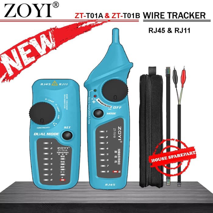 Zoyi LAN Tester Network Wire Tracker Line Finder Cable Track RJ11 RJ45