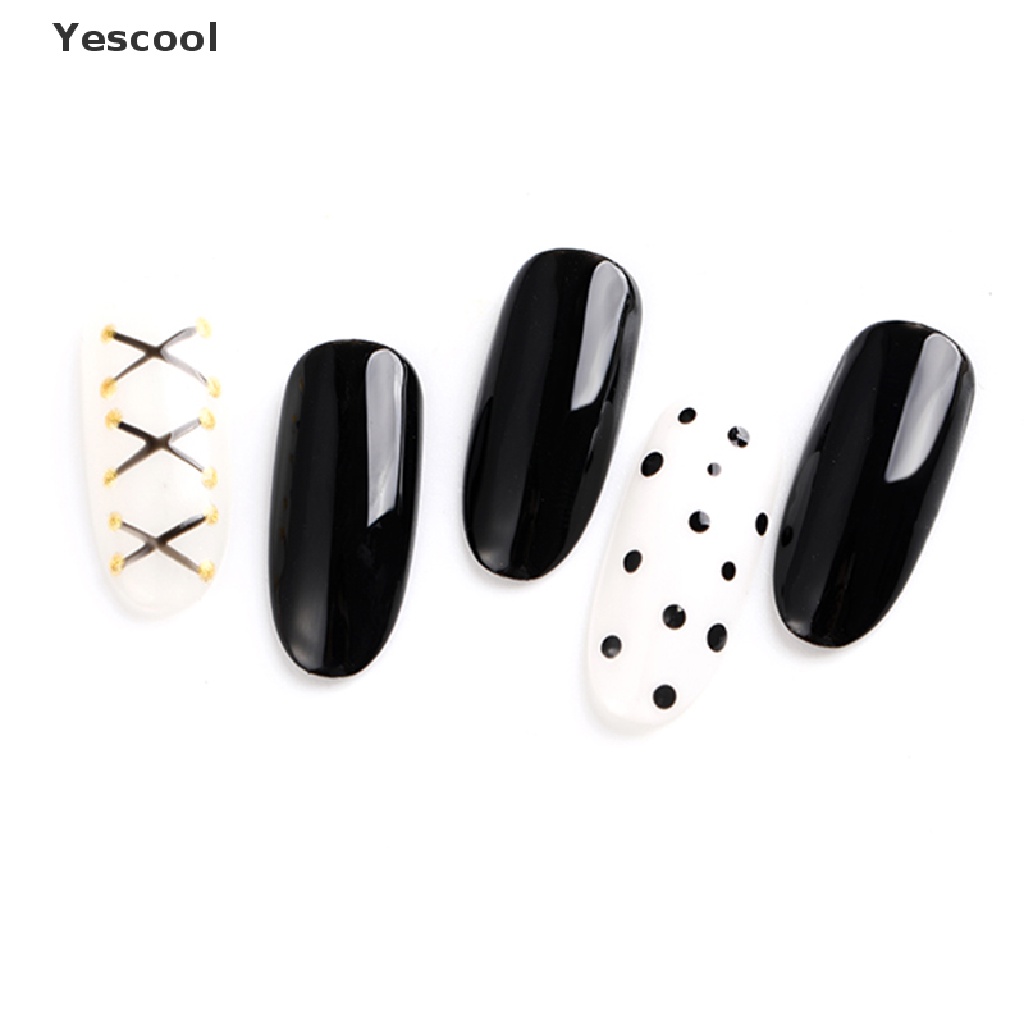 Yescool 3pcsset Brush Pen Dotting Untuk Gambar Hiasan Nail Art Diy