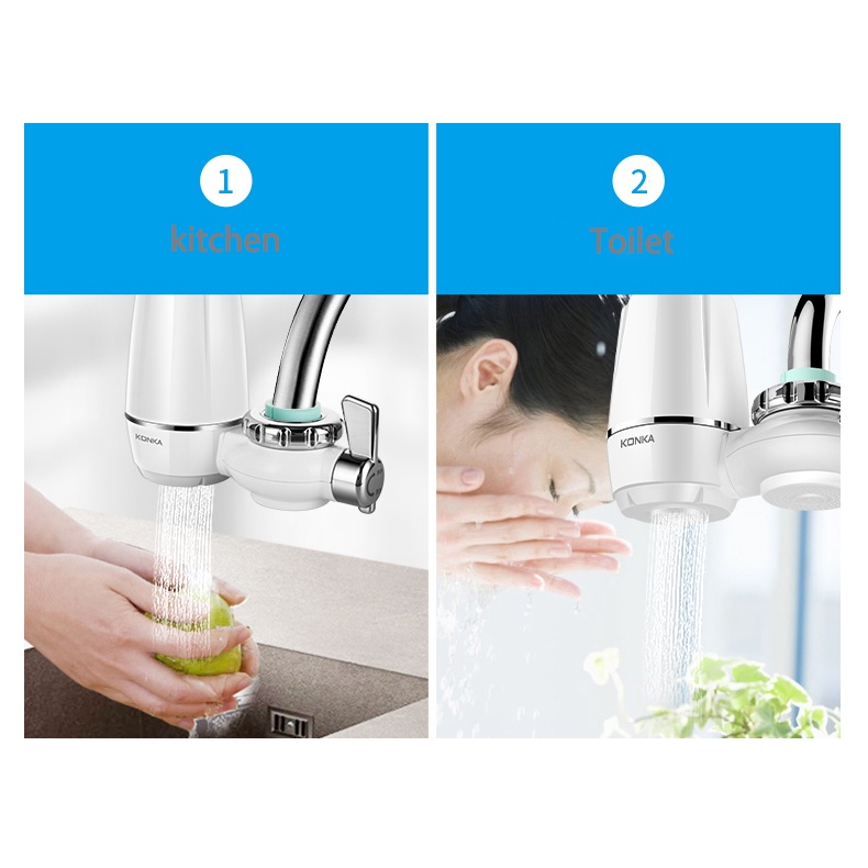 KONKA Water Purifier Water Filter Penyaring Air Kran Filter Air Faucet Pemurni Air Kran Tanpa Listrik Dapur Kran Shower