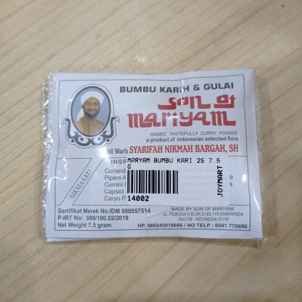

Maryam Bumbu Kare 1pak isi 2pcs