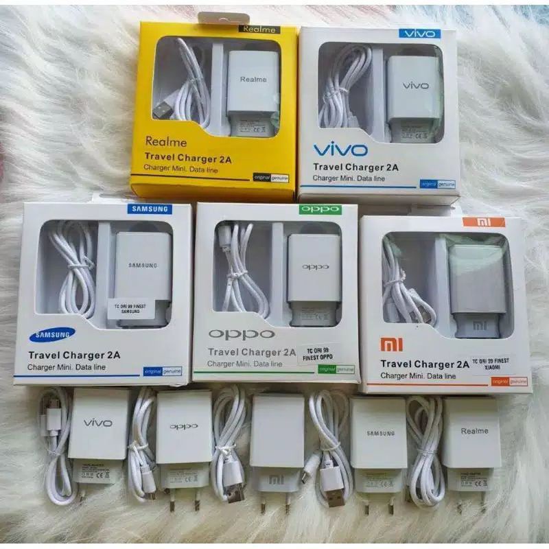 Tc Travel Charger Mini Merek Ori 99% 2A Real Kwalitas Baguss lo