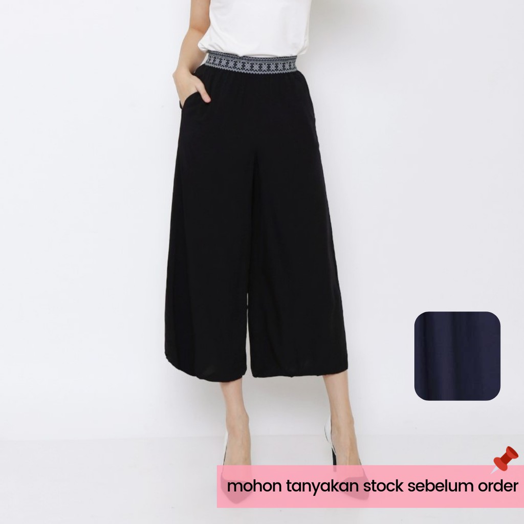 CELANA KULOT UNIQLO GU LOUNGE PALAZZO PANTS PAKAIAN WANITA BAJU BRANDED MURAH ORI