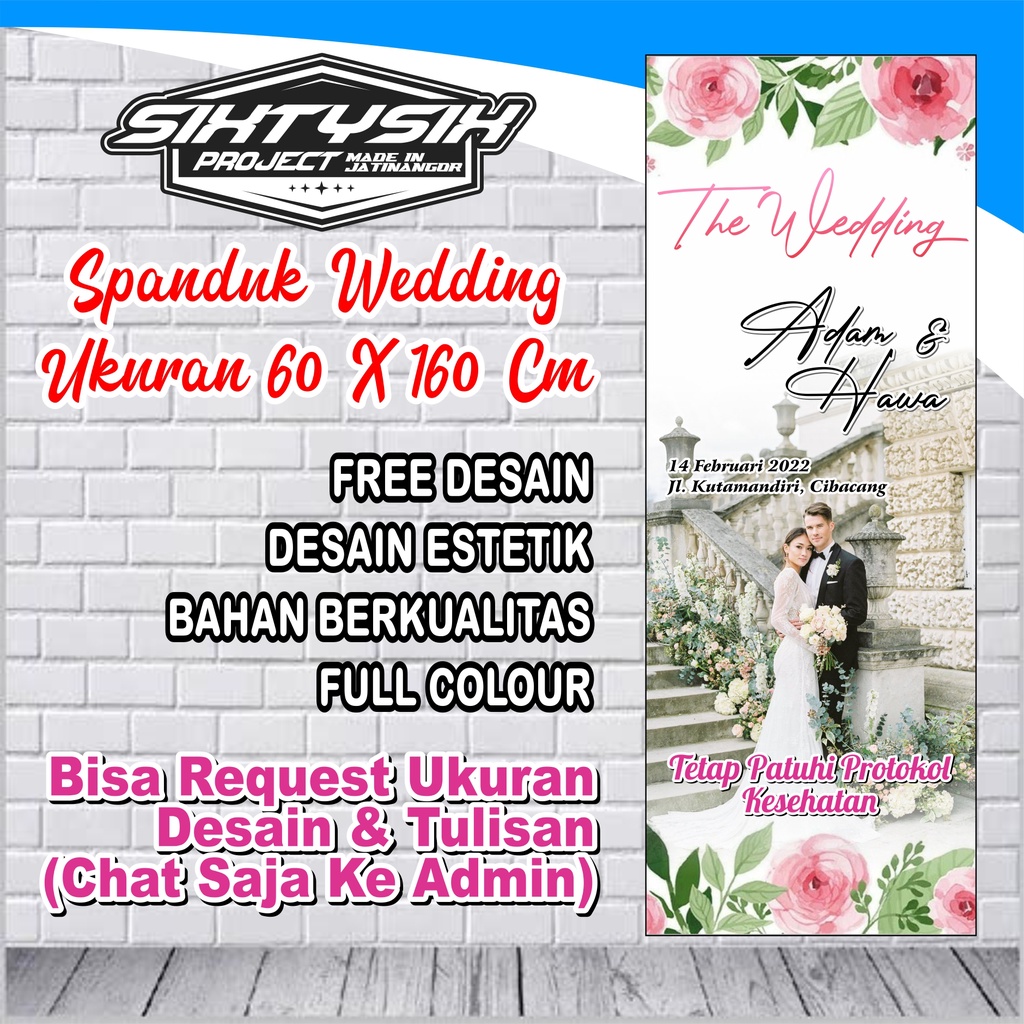 Spanduk/Banner Wedding Custom