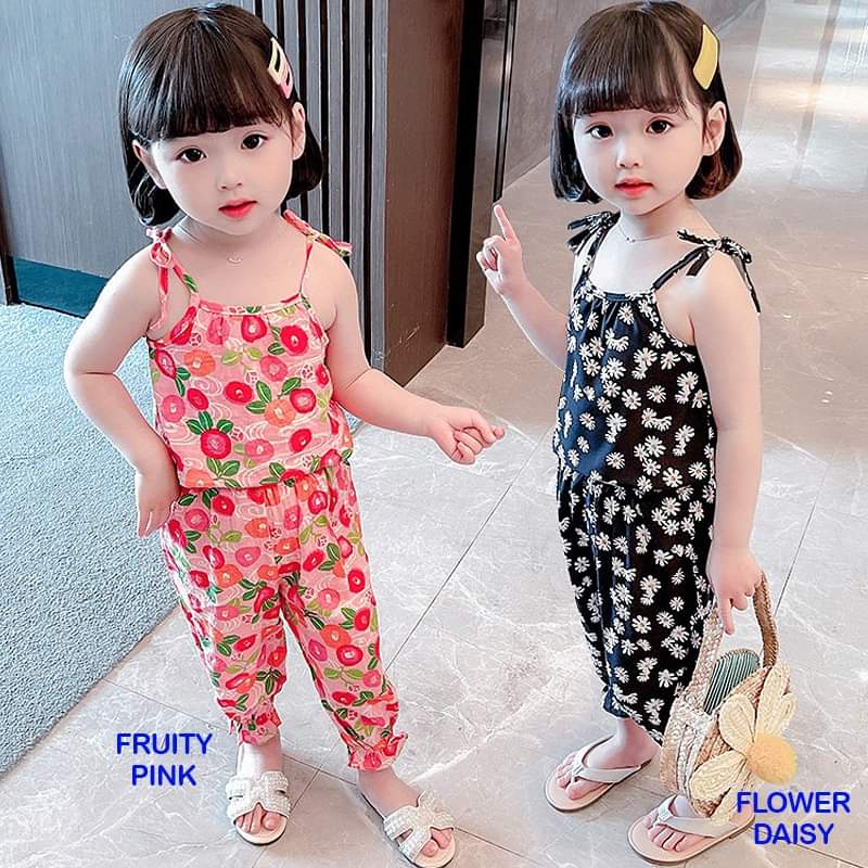 Setelan Tank Top Anak Perempuan Lucu