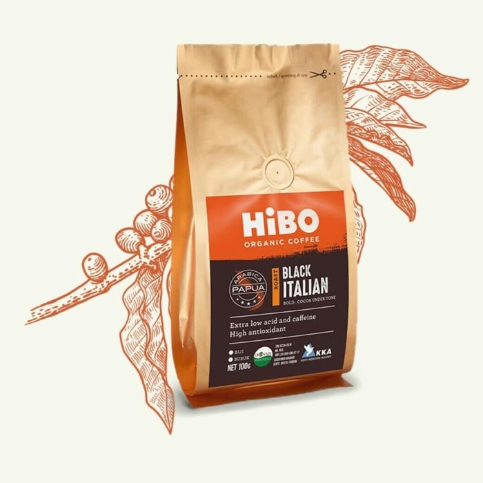 

⭐ BISA COD ⭐ HiBO Organic Arabica Coffee Powder | Bubuk Kopi Organik Papua 200g