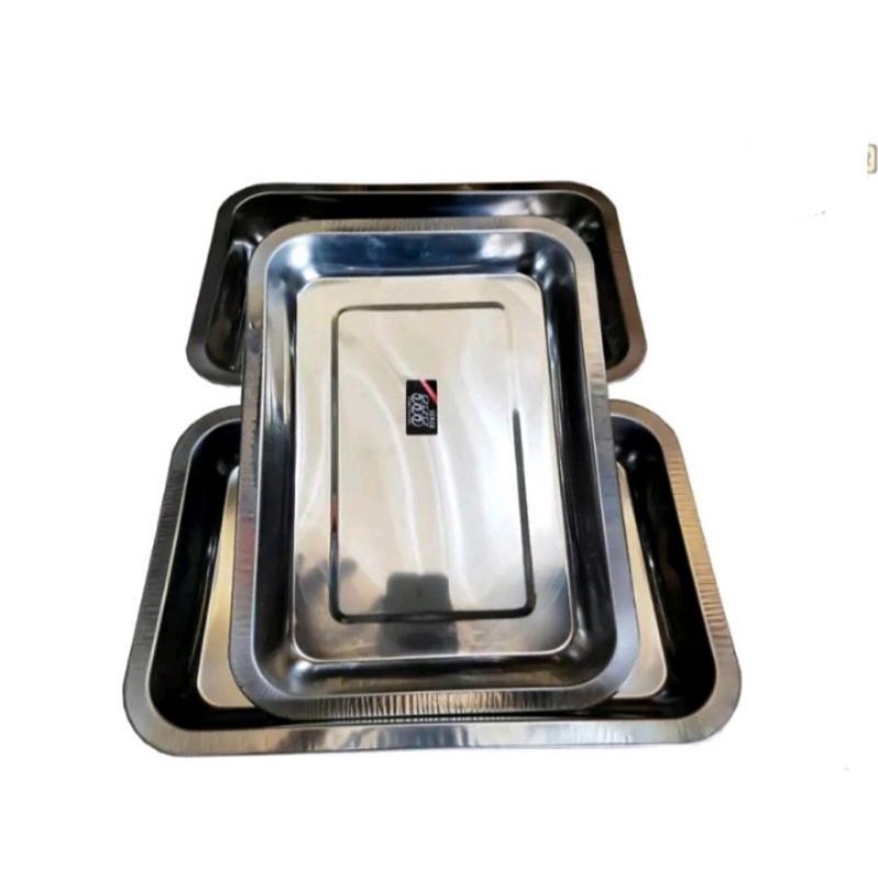 Nampan baki stainless steel cake mold baking tray loyang berbagai macam ukuran harga satuan