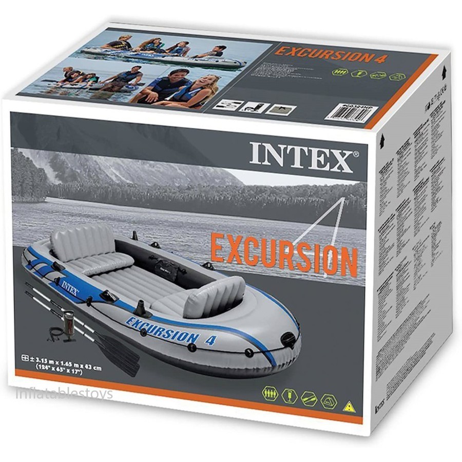 Perahu Karet Excursion 4 Set dayung Intex 68324