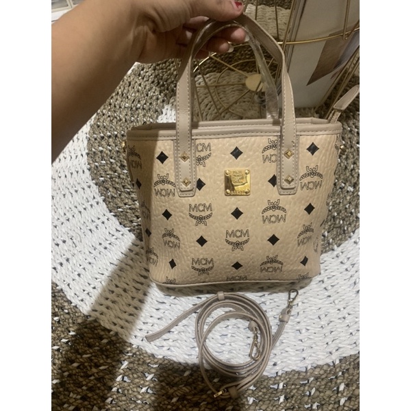 second branded mini tote sling MCM