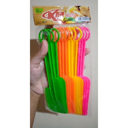 1 lusin spatula / olesan / solet plastik