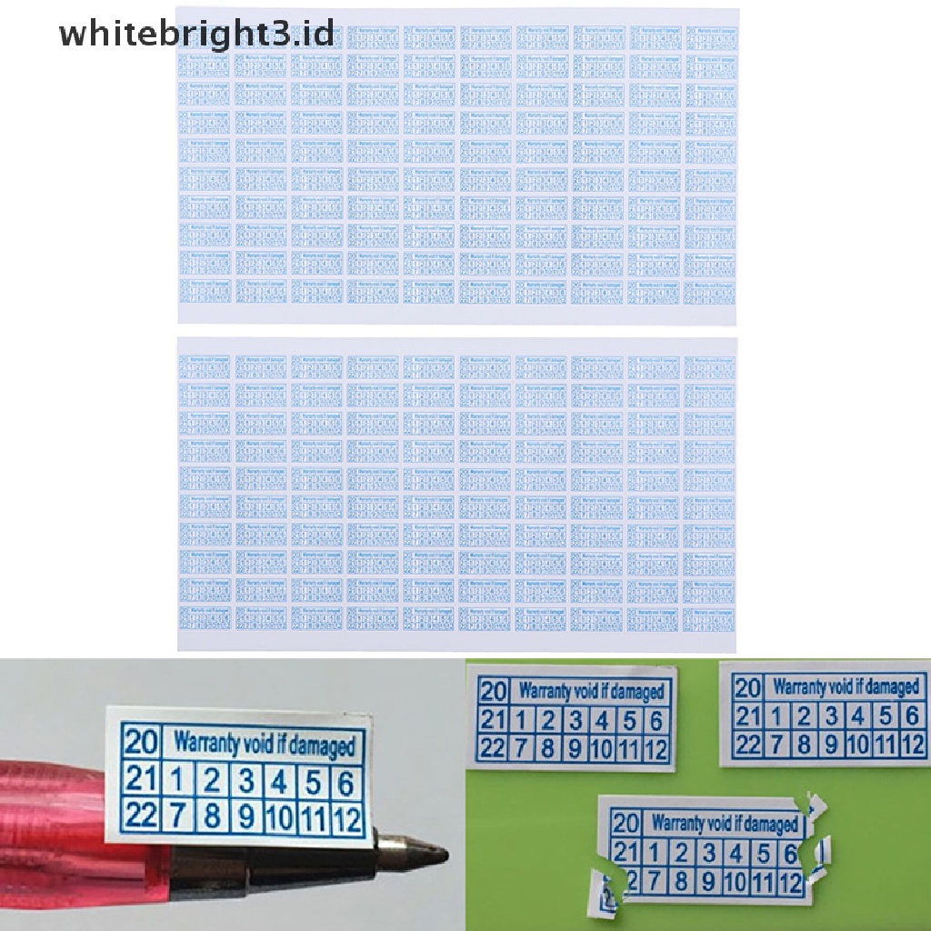 (whitebright3.id) 200pcs Stiker Label Pelindung Garansi Rusak 2020-2022