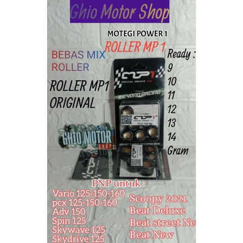 ROLLER ROLER ROLER MP1 VARIO PCX ADV 125 150 160 BEAT NEW DELUXE SCOOPY GENIO 2021 BEAT STREET NEW SPIN SKYWAVE SKYDRIVE ROLLER RACING MATOGI POWER 1 MP1 ORIGINAL 9 10 11 12 13 14 15 GRAM