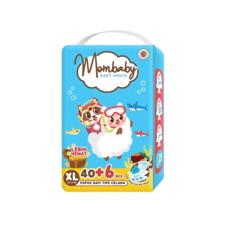 TERMURAH! Mombaby Mega Pack Pants S58+6/ M50+6/ L42+6/ XL36+6 / XXL 32+6 Promo