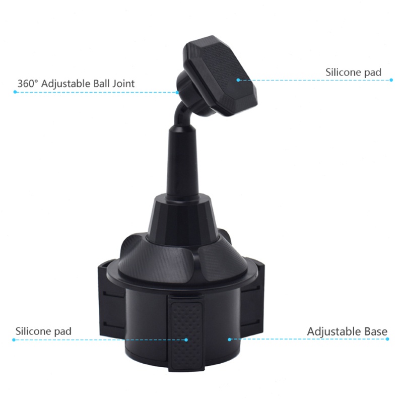 VIVI   Universal 360 Degree Rotation Magnetic Car Cup Cellphone Holder Mount Cradle for -iphone -Samsung -Xiaomi Smartphone GPS