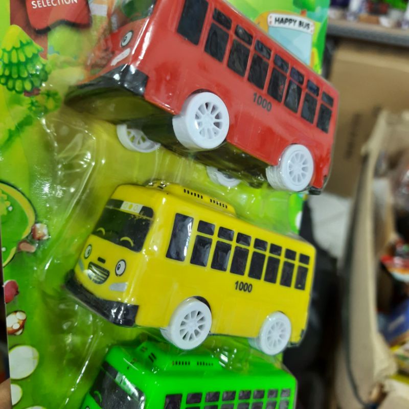 MAINAN ANAK BUS TOYA 1SET ISI 4PCS SUPER KEREN