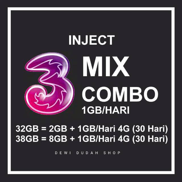 Three voucher 32 GB three voucher 66 GB tri 38 GB murah free ongkir kode kirim via (CHAT)