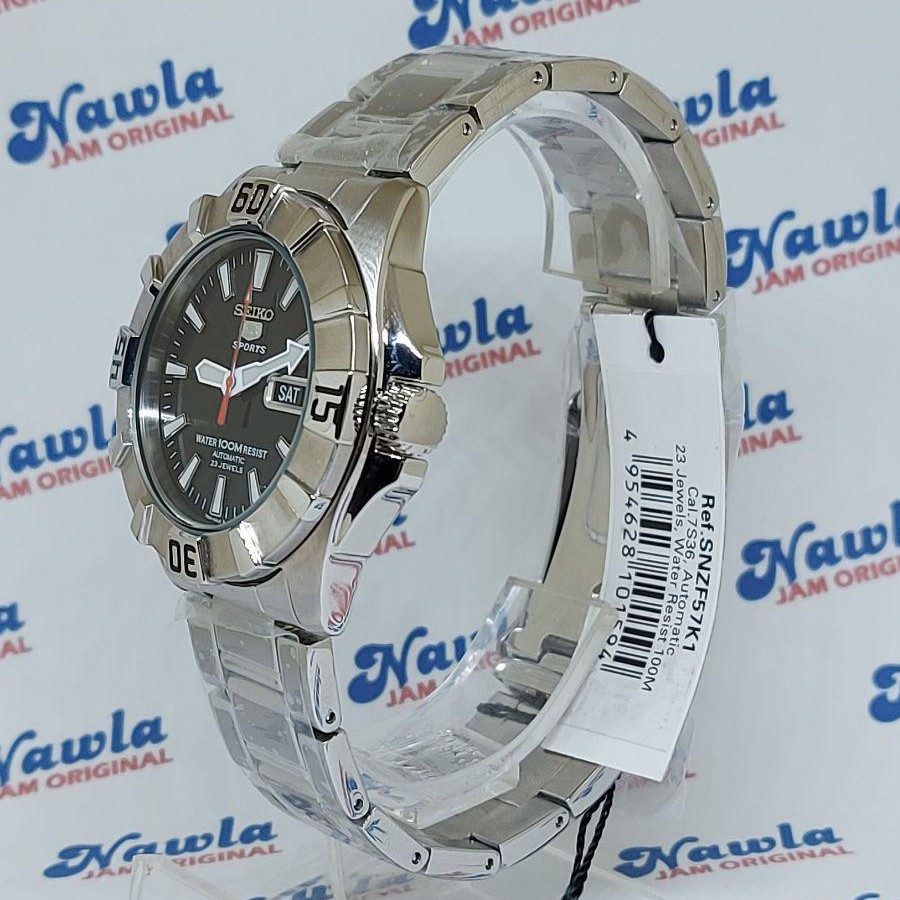 Seiko 5 Sports SNZF57K1 Automatic Black Dial - Jam Tangan Pria SNZF57