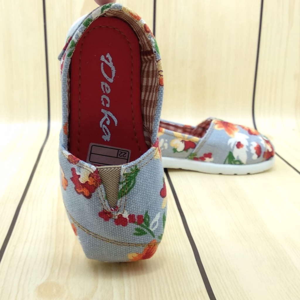 Sepatu Couple Ibu dan Anak Perempuan Flat Motif Bunga Usia 1 2 Tahun - Dewasa Size 36 - 40 Simple Ringan Dan Nyaman