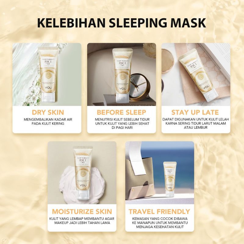 YOU Ace Sleeping Mask with Vitamin Rice/Cucumber