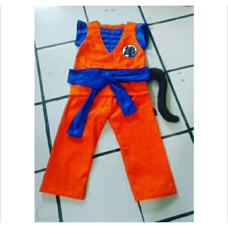 kostum dragon ball/kostum sun Goku/baju dragon ball/setelan dragon ball