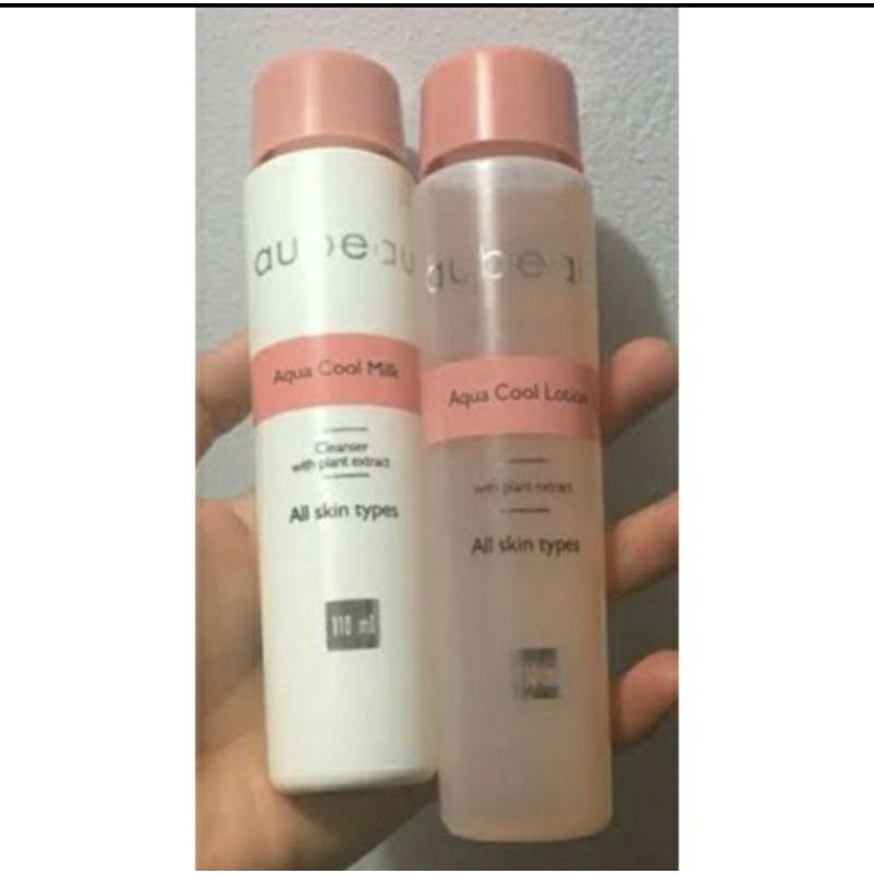 aubeau Aqua cool milk + Aqua cool lation 110 ml original cuci gudang