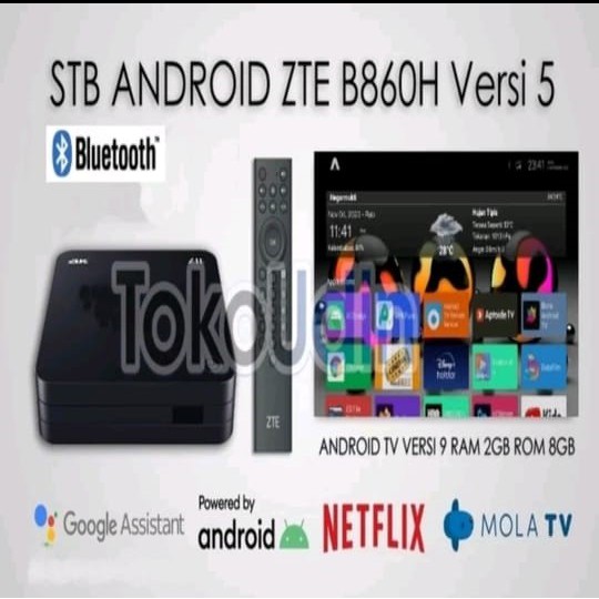 STB Android ZTE 4K ZXV10 B860H V5 Unlock RAm 2 rom 8 FULL APLIKASI