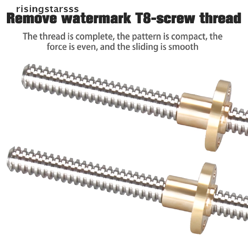 Batang Trapezoidal T8 Lead Screw Thread 8mm Lead1Mm Dengan Mur Kuningan Untuk Printer 3d